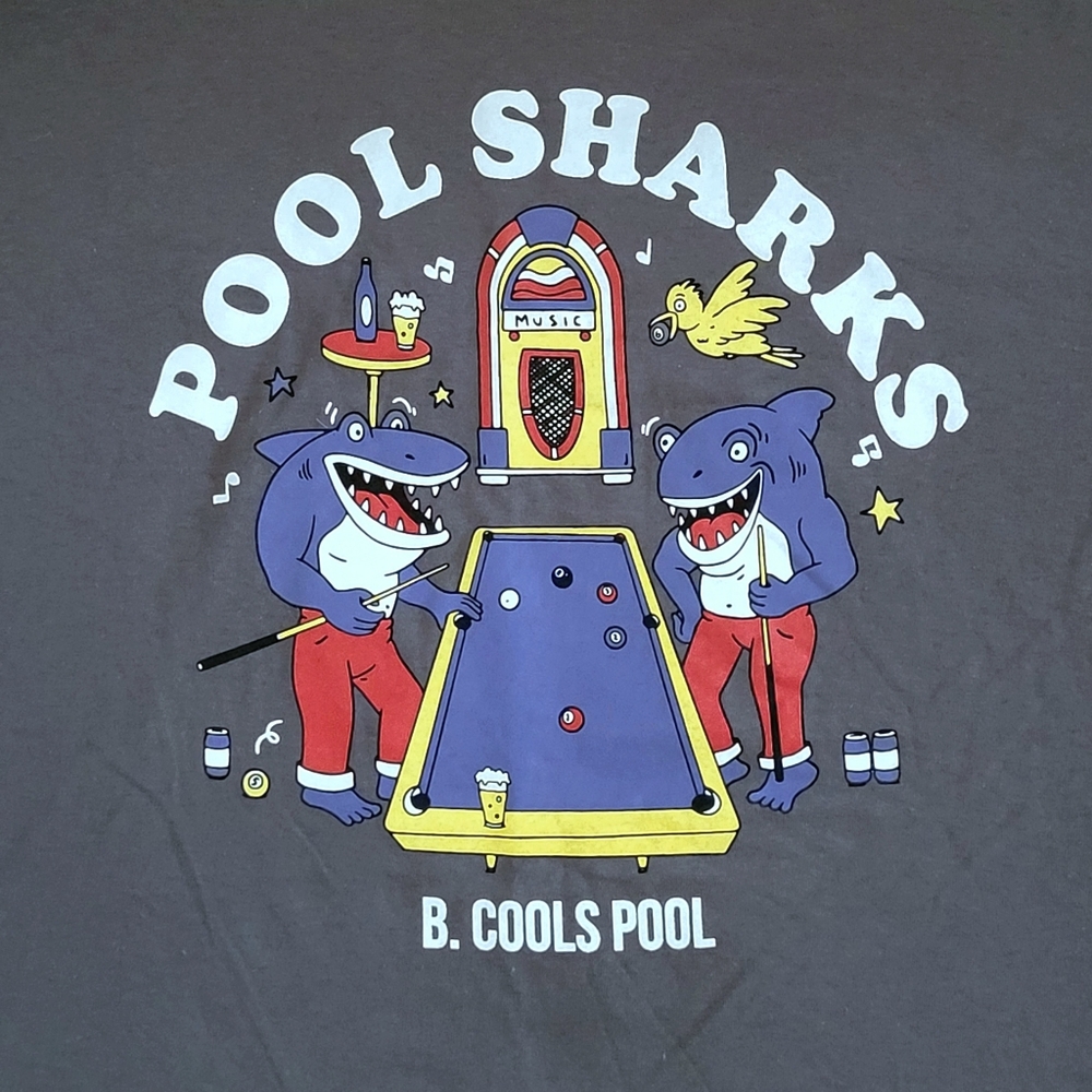 Barney Cools😎 "Pool🎱 Sharks🦈" Graphic Tee👕 - NWOT - Picture 11 of 13